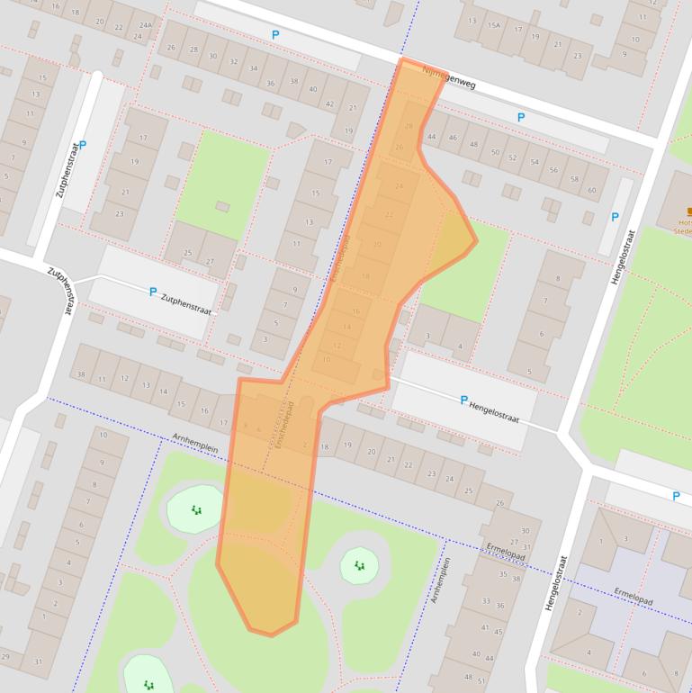 Kaart van postcodegebied 1324GG.