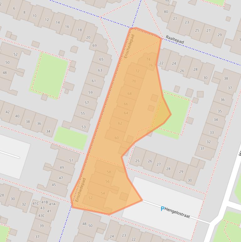 Kaart van postcodegebied 1324GJ.