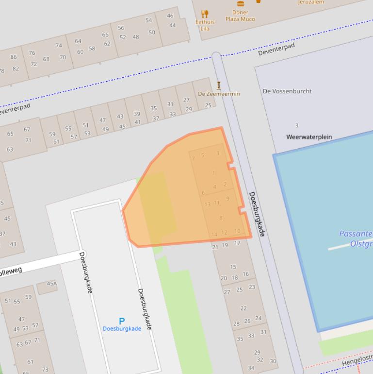 Kaart van postcodegebied 1324GW.