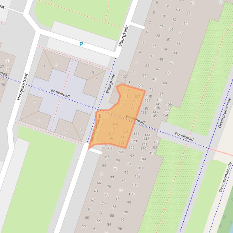 Kaart van postcodegebied 1324HE.