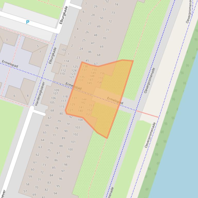 Kaart van postcodegebied 1324HG.