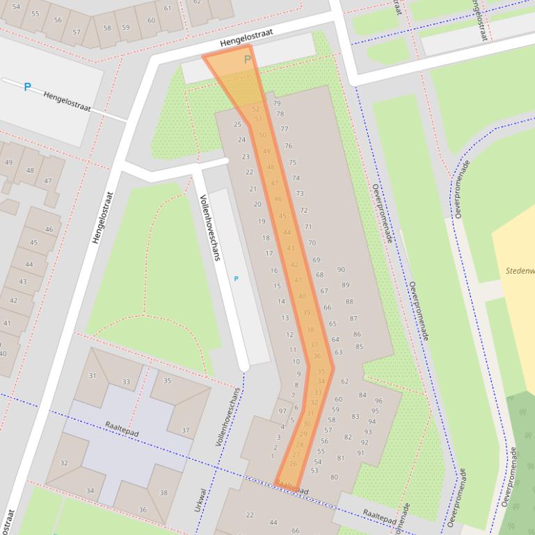 Kaart van postcodegebied 1324HT.