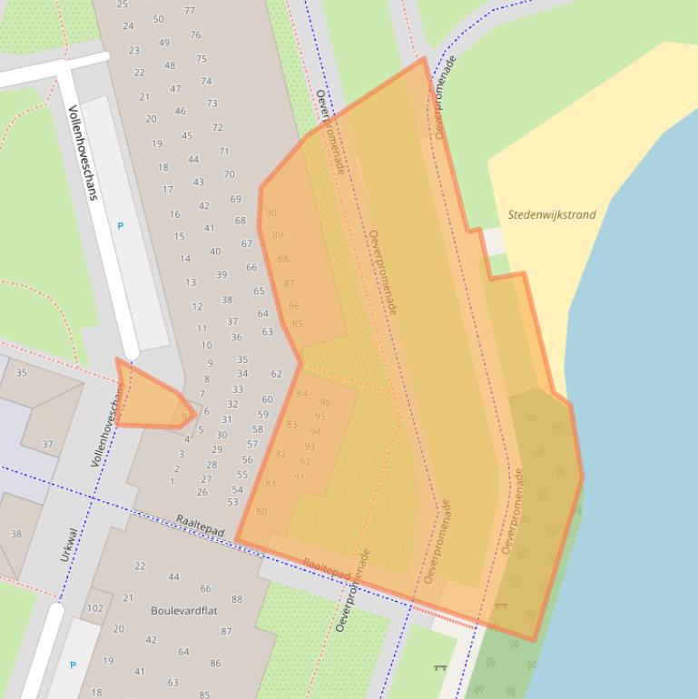 Kaart van postcodegebied 1324HW.