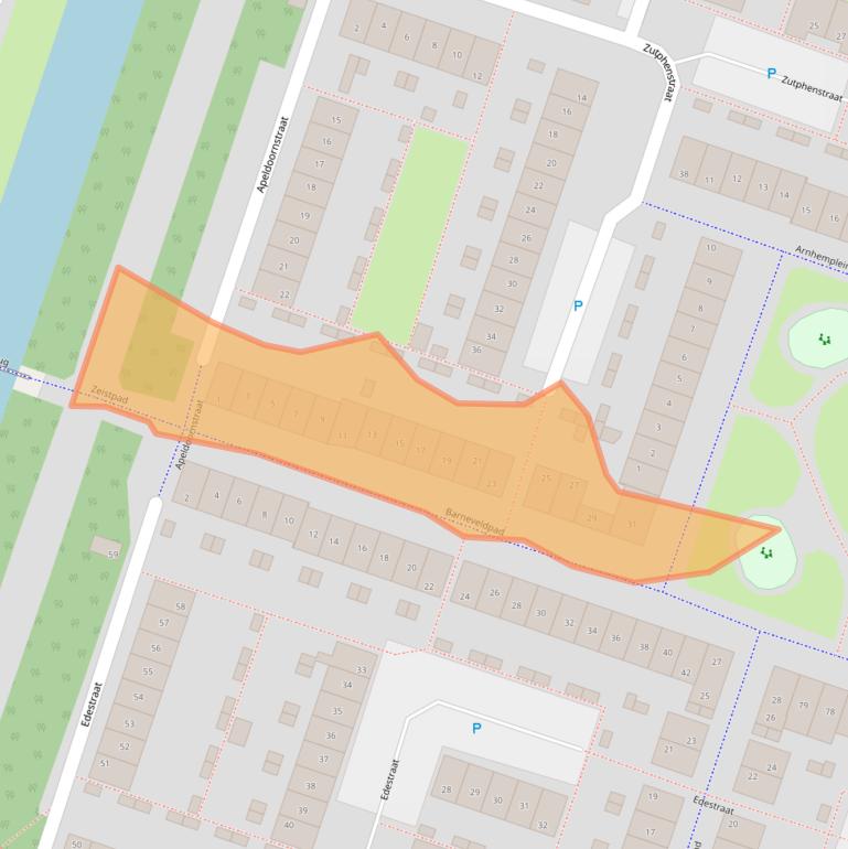 Kaart van postcodegebied 1324JJ.