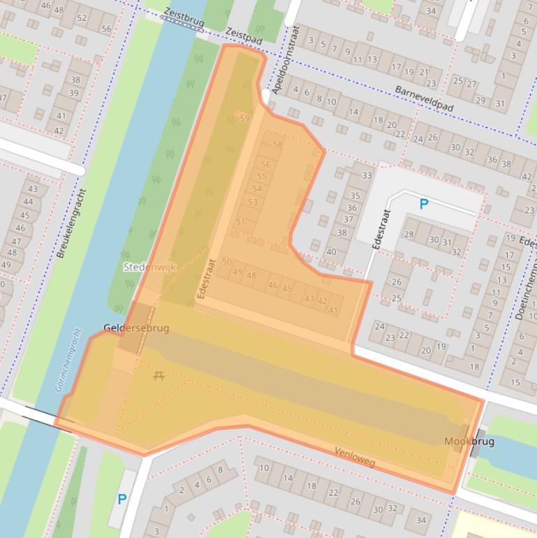 Kaart van postcodegebied 1324KD.