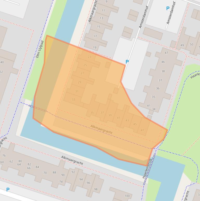 Kaart van postcodegebied 1324PK.