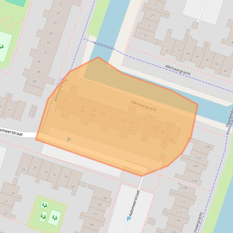 Kaart van postcodegebied 1324PR.