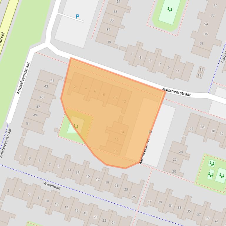 Kaart van postcodegebied 1324RD.