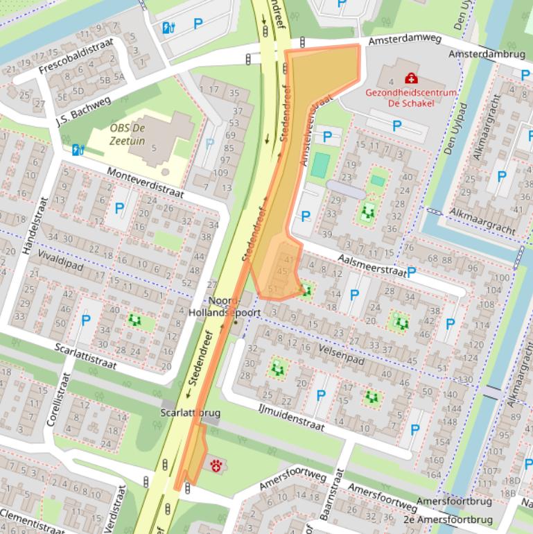 Kaart van postcodegebied 1324RH.