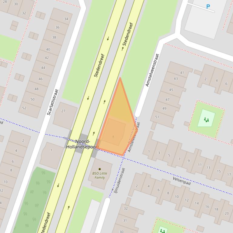 Kaart van postcodegebied 1324RK.