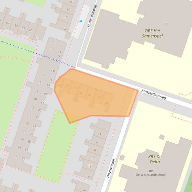 Kaart van postcodegebied 1324RS.