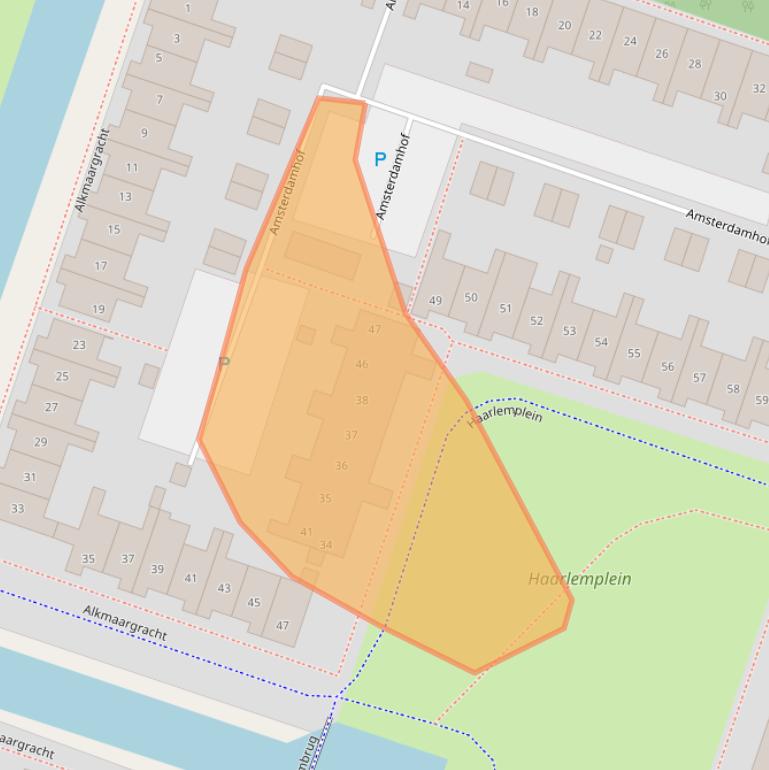 Kaart van postcodegebied 1324RW.