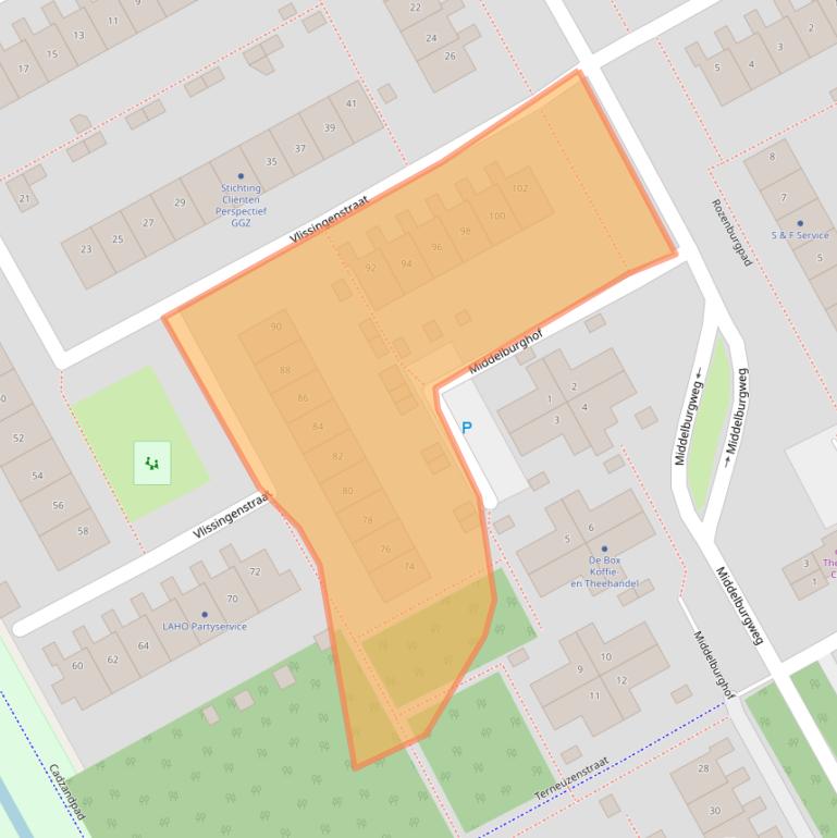 Kaart van postcodegebied 1324TK.