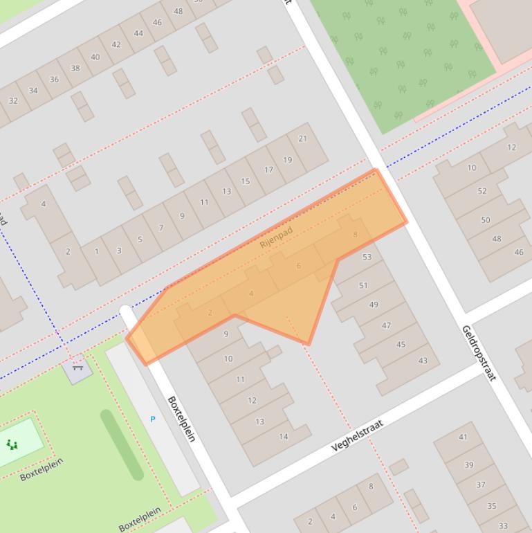 Kaart van postcodegebied 1324WD.