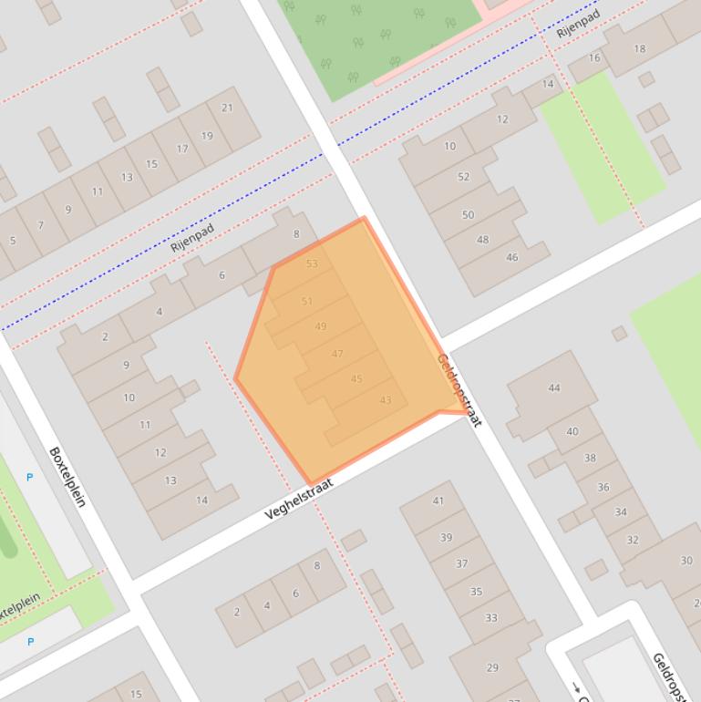 Kaart van postcodegebied 1324WV.