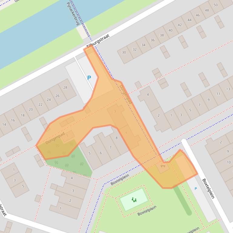 Kaart van postcodegebied 1324XJ.