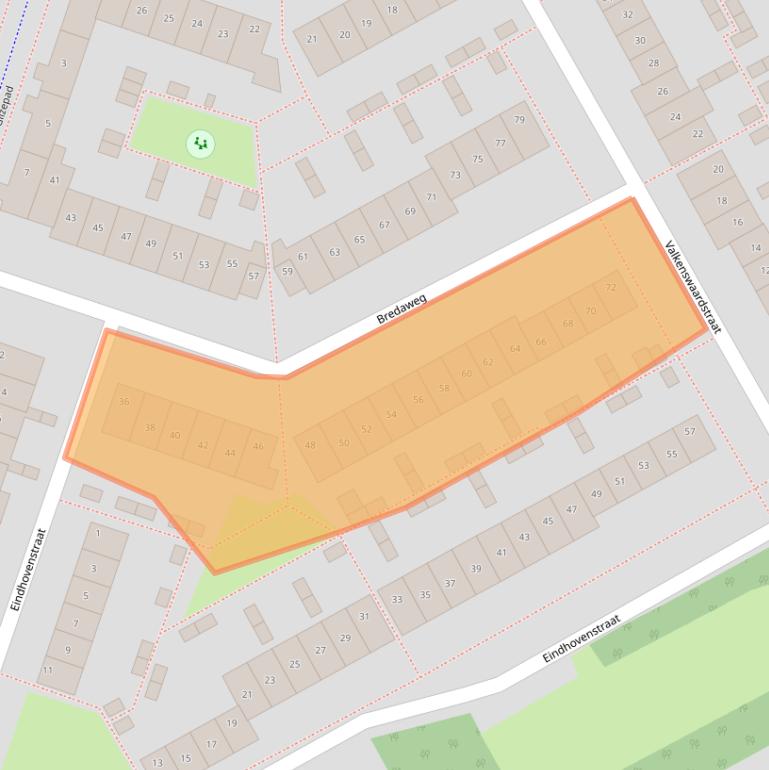 Kaart van postcodegebied 1324XX.