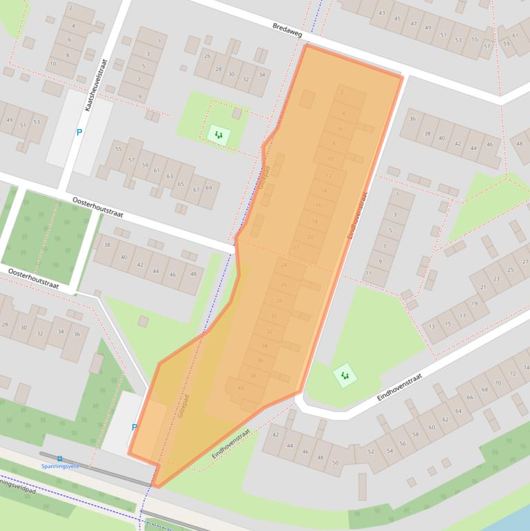 Kaart van postcodegebied 1324ZC.