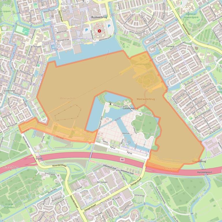 Kaart van postcodegebied 1324ZK.