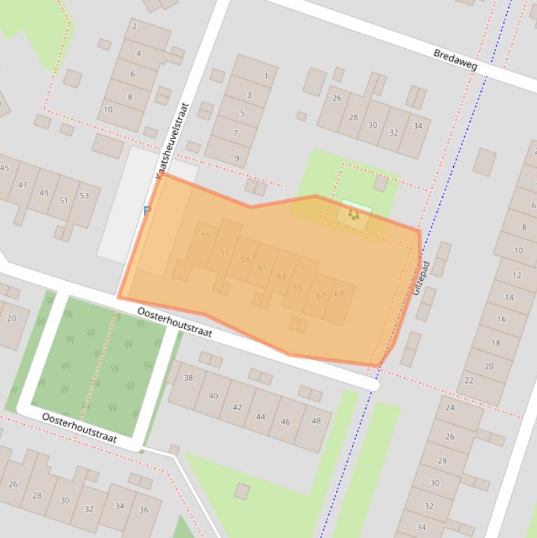 Kaart van postcodegebied 1324ZR.