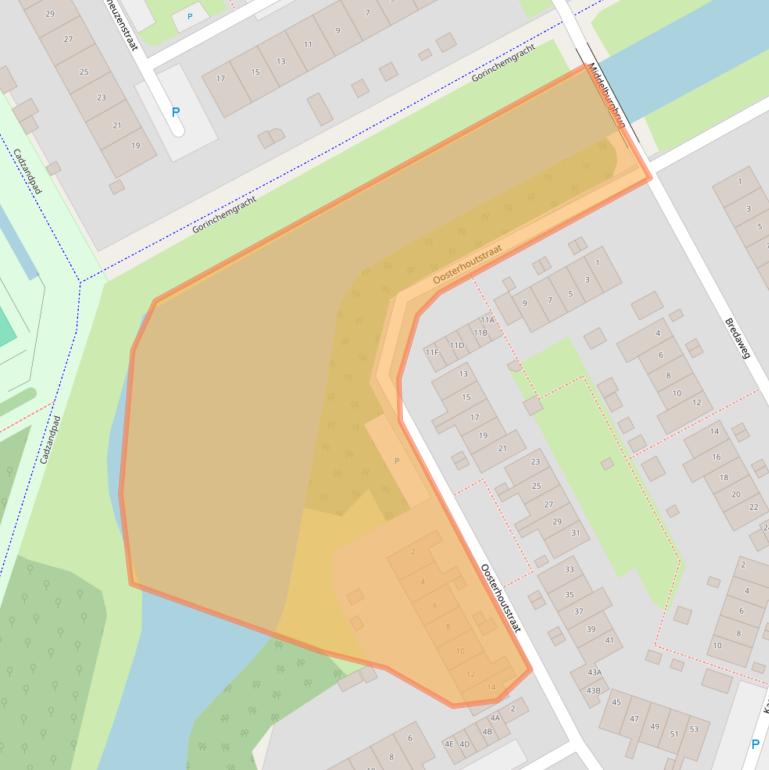 Kaart van postcodegebied 1324ZS.