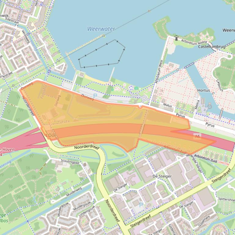 Kaart van postcodegebied 1324ZX.