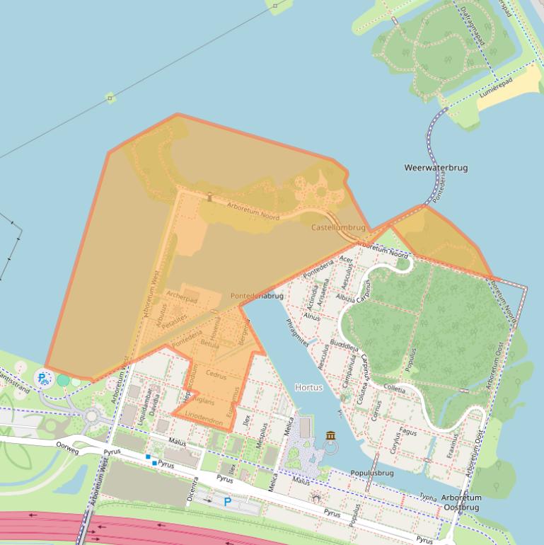 Kaart van postcodegebied 1324ZZ.