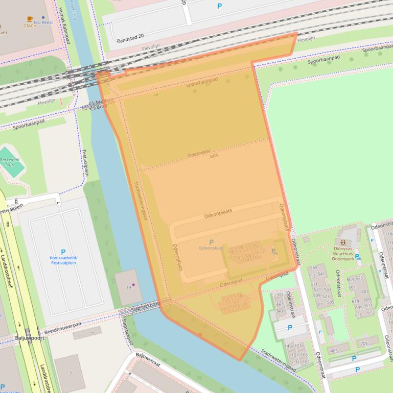 Kaart van postcodegebied 1325AM.