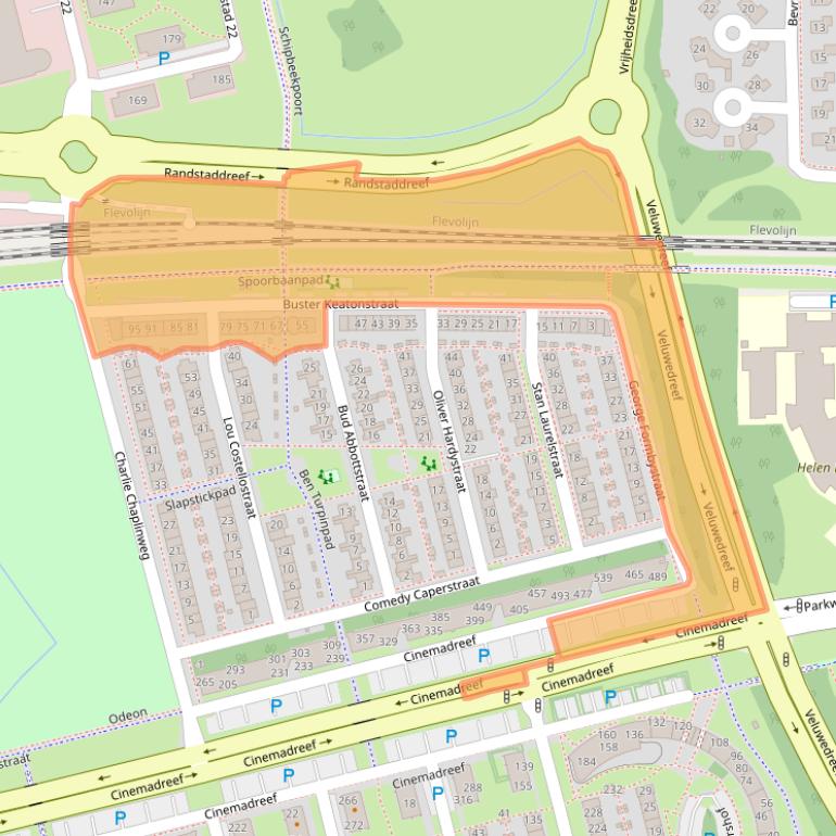 Kaart van postcodegebied 1325CK.