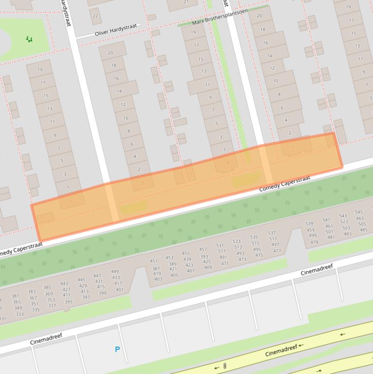 Kaart van postcodegebied 1325CZ.