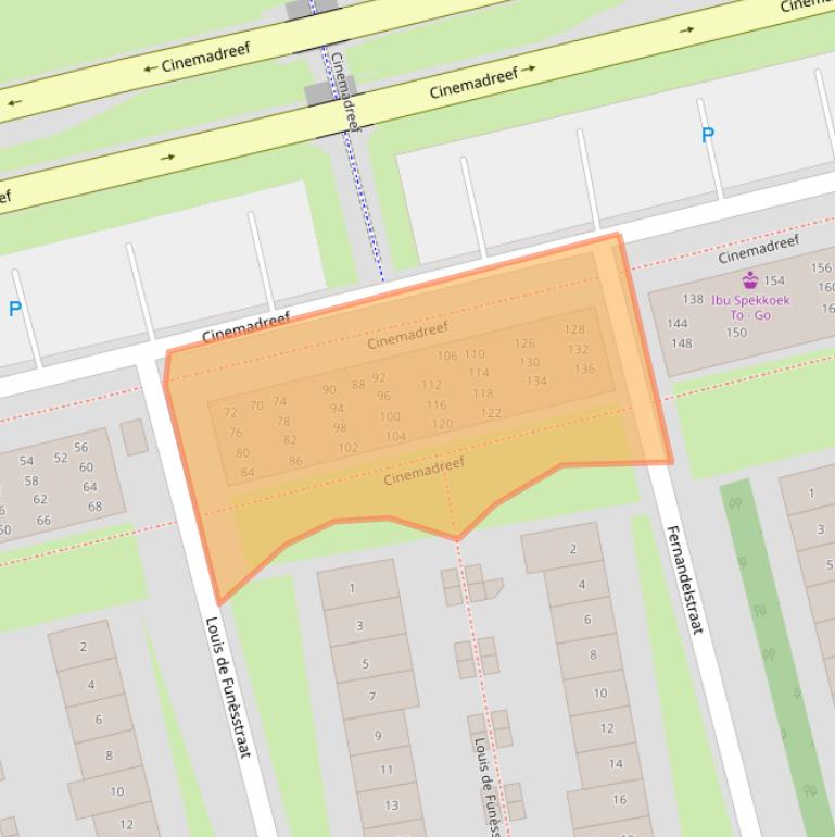 Kaart van postcodegebied 1325EN.