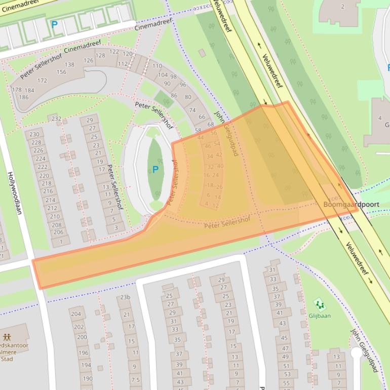 Kaart van postcodegebied 1325GV.