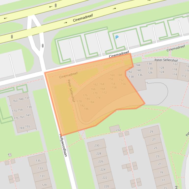 Kaart van postcodegebied 1325GZ.