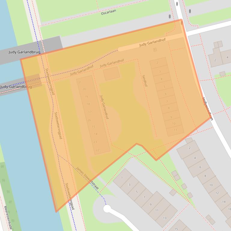 Kaart van postcodegebied 1325HA.