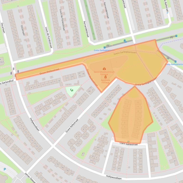 Kaart van postcodegebied 1325HE.
