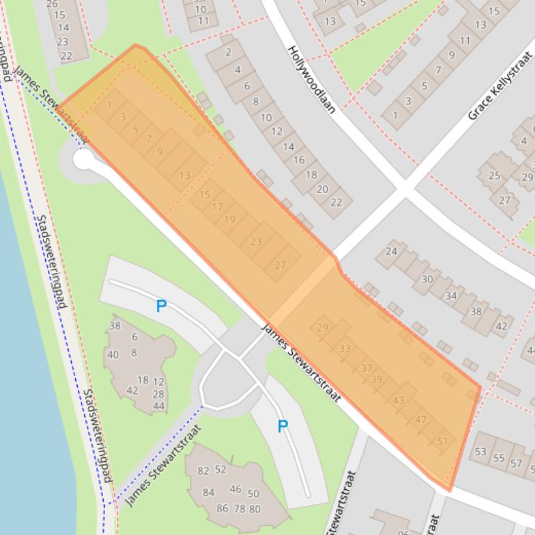 Kaart van postcodegebied 1325JA.