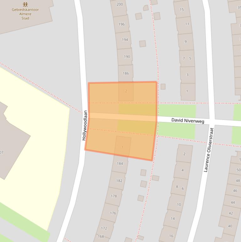 Kaart van postcodegebied 1325KE.