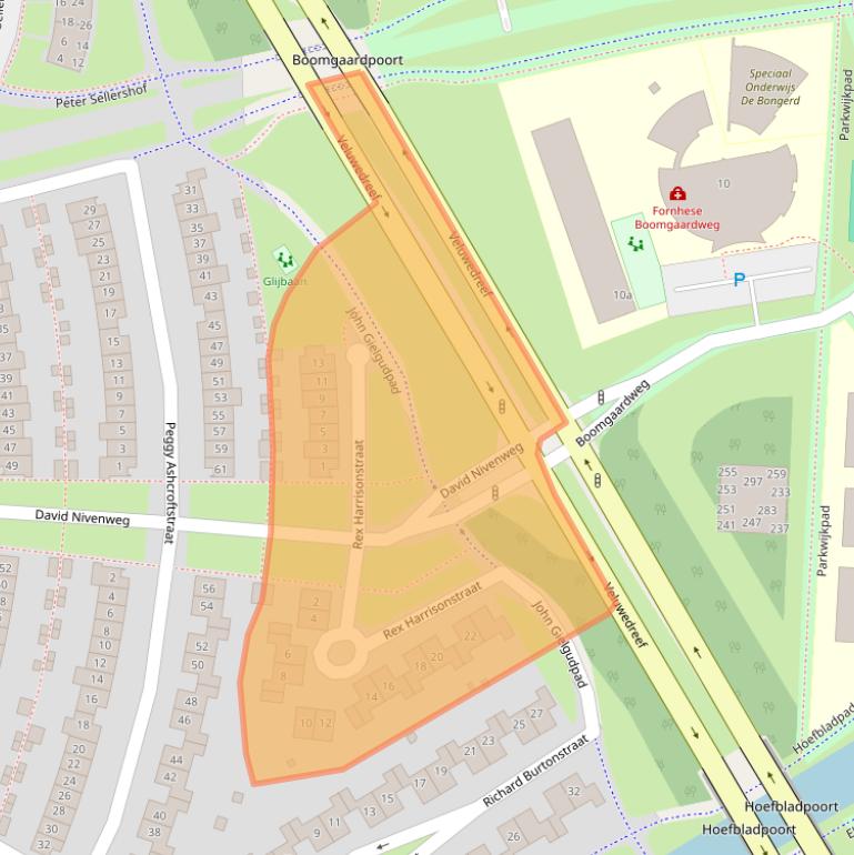 Kaart van postcodegebied 1325KJ.