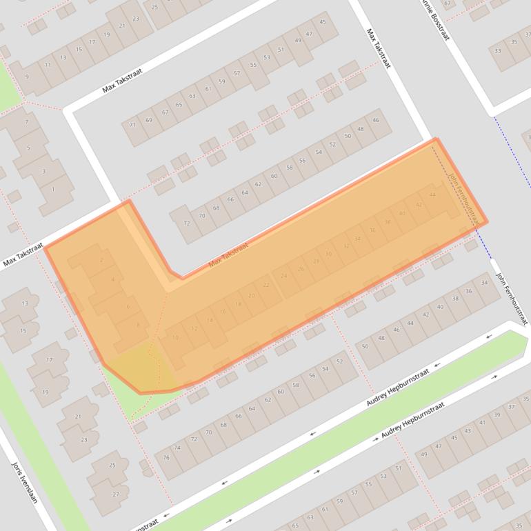 Kaart van postcodegebied 1325NK.