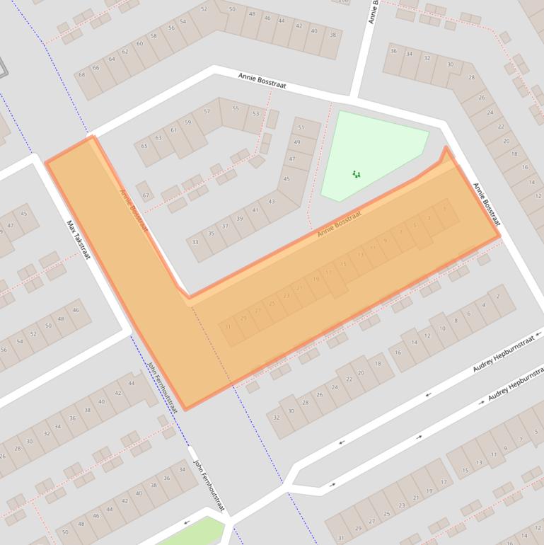 Kaart van postcodegebied 1325NL.