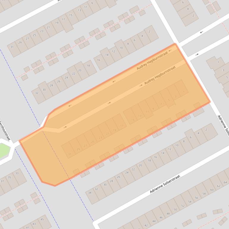 Kaart van postcodegebied 1325NP.