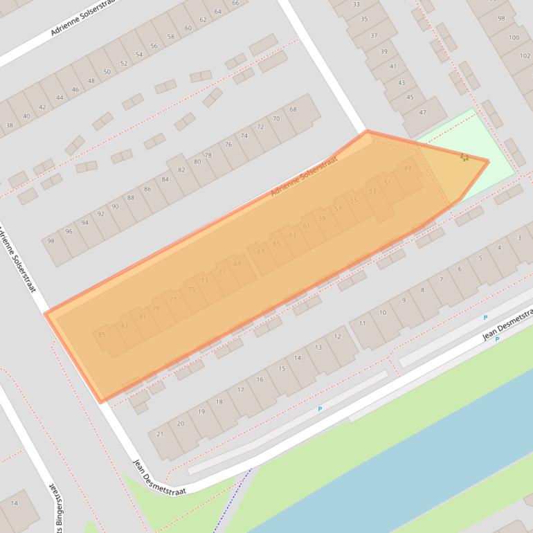 Kaart van postcodegebied 1325PJ.