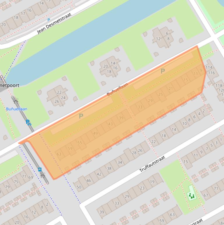 Kaart van postcodegebied 1325PM.