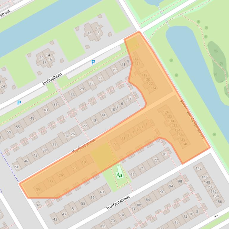 Kaart van postcodegebied 1325PR.