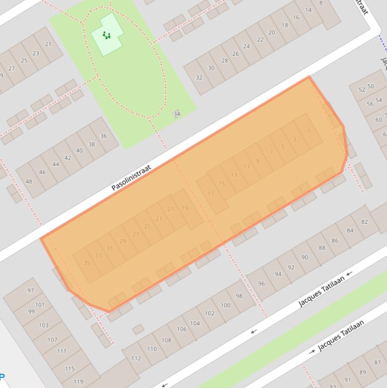 Kaart van postcodegebied 1325RB.