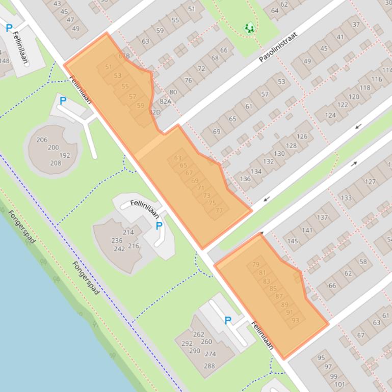 Kaart van postcodegebied 1325SG.