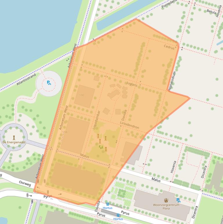 Kaart van postcodegebied 1325WB.