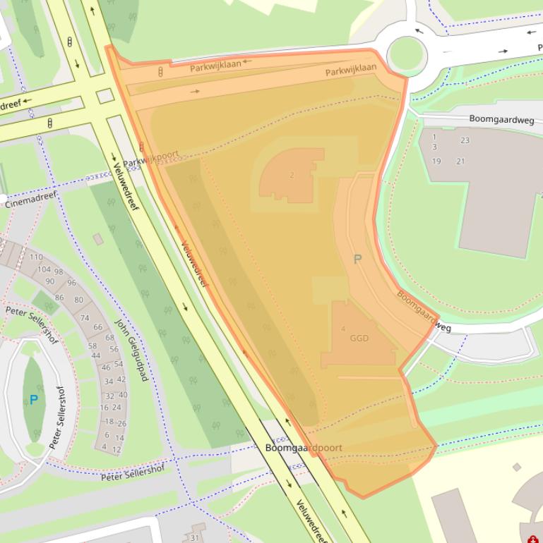 Kaart van postcodegebied 1326AC.