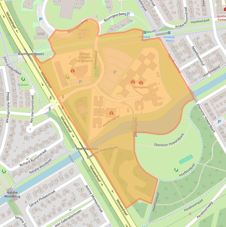 Kaart van postcodegebied 1326AD.