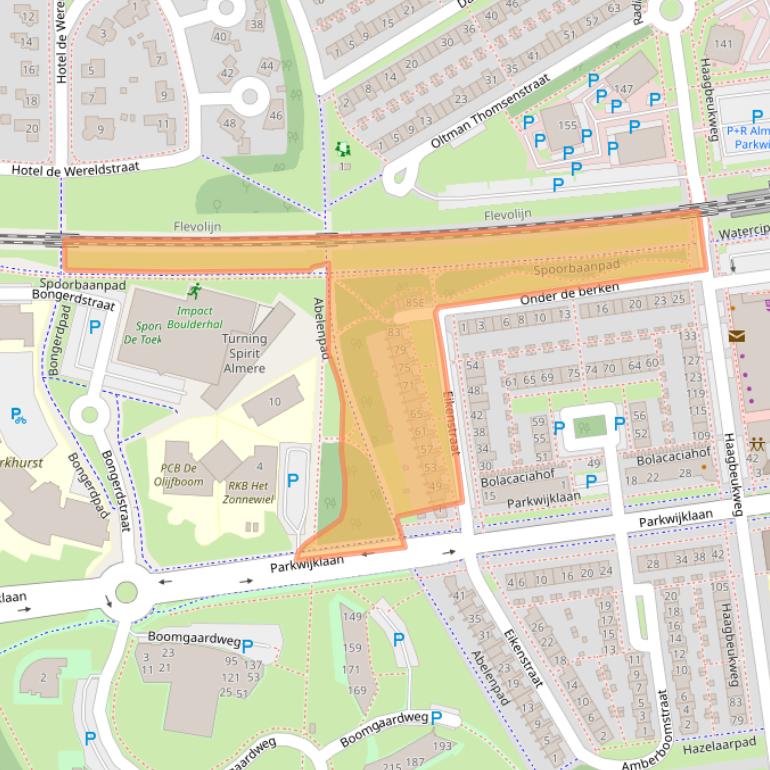 Kaart van postcodegebied 1326AH.